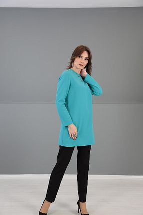 تونیک فیروزه ای زنانه بافتنی ÖNDER ÖZSOY - کد 944032406