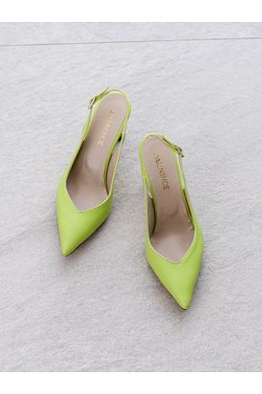 کفش استایلیتو سبز پاشنه نازک Munshoes - کد 944054171