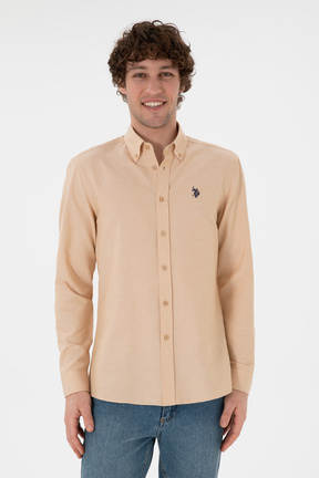 پیراهن قهوه ای مردانه یقه پیراهنی U.S. Polo Assn. - کد 944303294