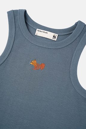 رکابی طوسی زنانه بدون آستین WWF Market - کد 944313070