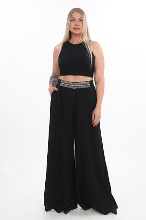 شلوار مشکی زنانه پارچه EXİTLİNE - کد 944399087
