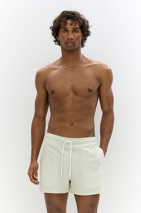 شلوارک ساحلی سبز مردانه پلی استر Pull & Bear - کد 944539848