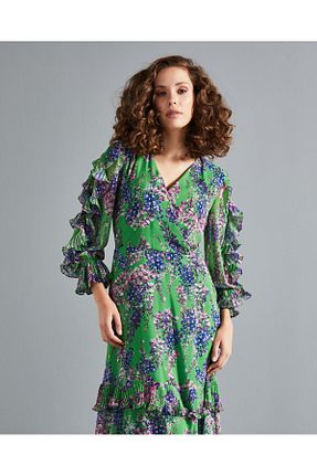 لباس سبز زنانه رگولار Serpil - کد 944396296