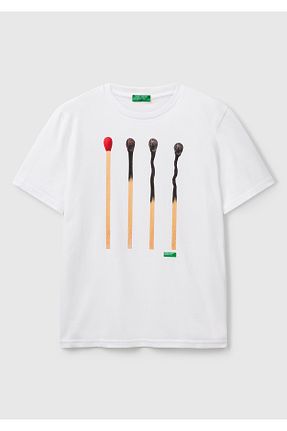 تیشرت سفید مردانه رگولار United Colors of Benetton - کد 944512827