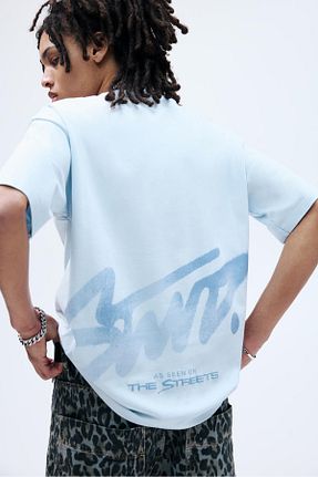تیشرت آبی مردانه رگولار Pull & Bear - کد 944554830