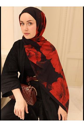 شال قرمز زنانه ویسکون MODA - کد 944574386