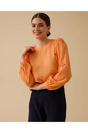 بلوز مشکی زنانه گلدار SEÇİL - کد 939027166