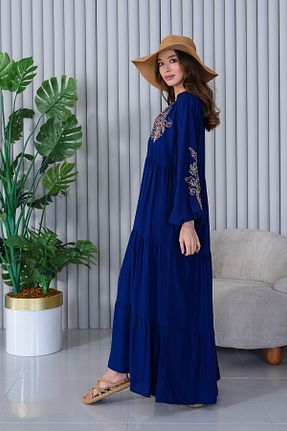 لباس حجاب سرمه ای زنانه سایز بزرگ EL jadida - کد 944688219