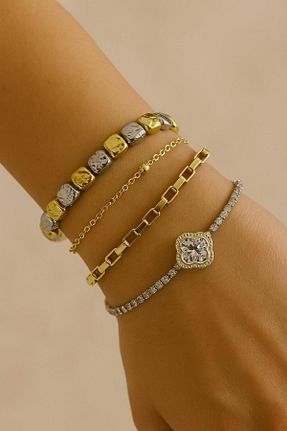 دستبند جواهر رنگی زنانه زیرکن Wisstoria Collections - کد 944691983