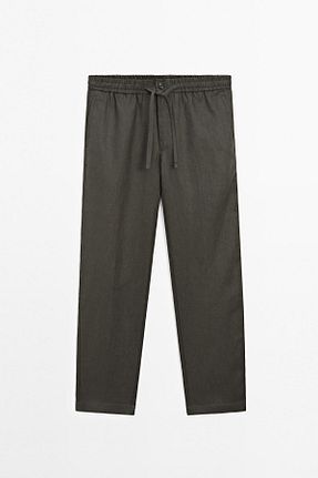 شلوار طوسی مردانه کتان Massimo Dutti - کد 944726014
