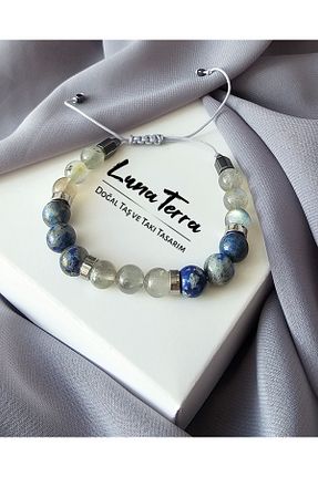 دستبند جواهر آبی زنانه سنگ طبیعی Lunaterra - کد 944739668