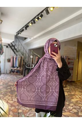 شال بنفش زنانه پنبه ای Neva - کد 944807096