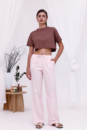 شلوار صورتی زنانه بافتنی LA PANTE - کد 944821266