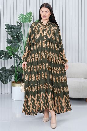 لباس حجاب خاکی زنانه سایز بزرگ EL jadida - کد 944817581