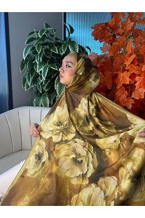 شال زرد زنانه پنبه ای Oxygen Scarfs - کد 944832894