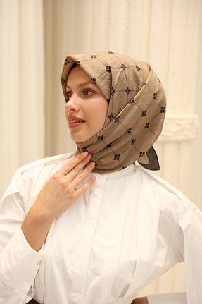 روسری قهوه ای پنبه ای Silk Home - کد 944864230