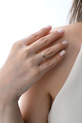 انگشتر نقره طلائی زنانه زیرکن Söğütlü Silver - کد 944877469