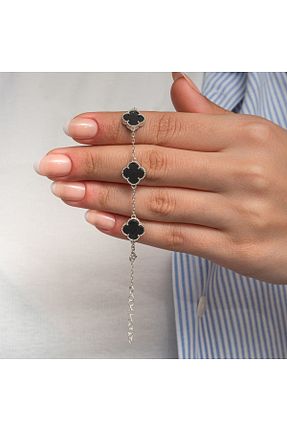 دستبند نقره سفید زنانه 925 عیار esem gold - کد 944975191