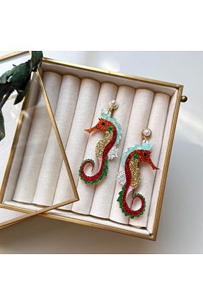 گوشواره جواهر رنگی اکریلیک Alice İsstanbul - کد 945035248