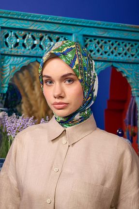 روسری طوسی پنبه ای İpekhan - کد 859185162
