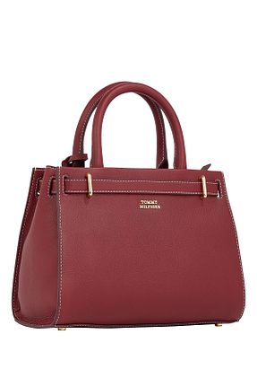 کیف دستی زرشکی زنانه Tommy Hilfiger - کد 945138564