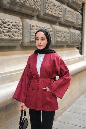 کت حجاب زرشکی زنانه رگولار LOCCO - کد 945263408