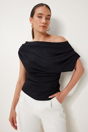 بلوز فیروزه ای زنانه ساده Lovelyİstanbul - کد 945345898