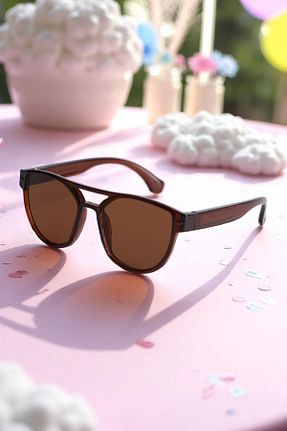عینک آفتابی قهوه ای بچه گانه 42 Chunky Frame - کد 945263129