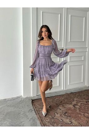 لباس بنفش زنانه شیفون MAXMOOR - کد 945327258