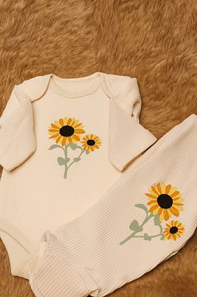 ست نوزادی بژ بچه گانه پنبه ای Necix