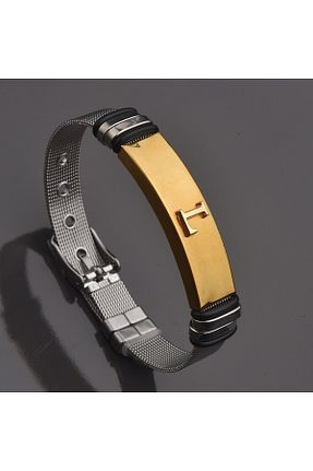 دستبند استیل (فولاد) زرد زنانه استیل (فولاد) idolavm - کد 945363638