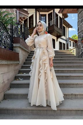 لباس مجلسی حجاب زنانه یقه دوچرخه sümeyra - کد 945372398