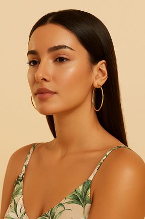 گوشواره استیل (فولاد) طلائی زنانه استیل (فولاد) Luminos Butik - کد 945401844