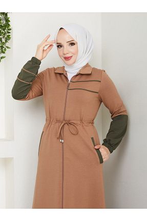 کاپشن حجاب بژ زنانه پنبه ای moda4b - کد 945437235