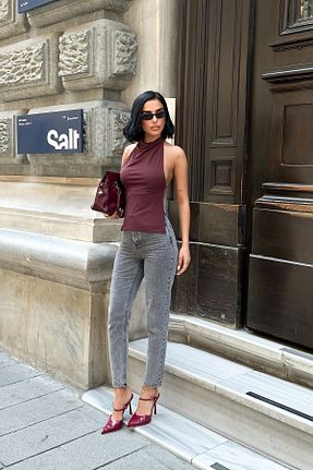 شلوار جین مشکی زنانه پاچه تنگ HLT JEANS - کد 771074137