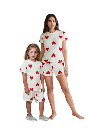ست لباس راحتی قرمز زنانه چاپی Drop Kids - کد 898465539