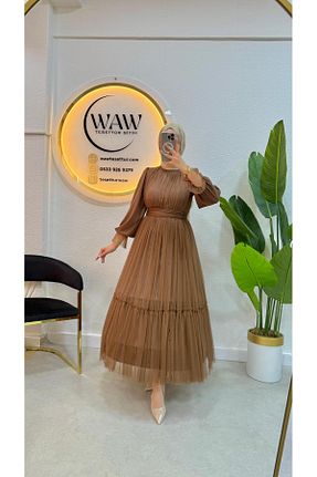 لباس حجاب قهوه ای زنانه رگولار CYM Butik - کد 762335031