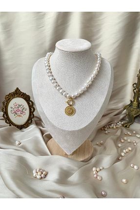 گردنبند مروارید سفید مروارید آب شیرین JOVİ ATELİER - کد 903978670