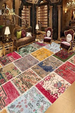 گلیم نارنجی پنبه ای Serteks - کد 70061626