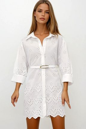 لباس سفید زنانه بافت VAGGON - کد 926391551
