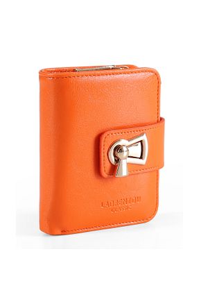 کیف پول نارنجی زنانه ابعاد کوچک Laorentou - کد 922985258