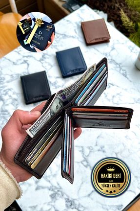 کیف پول قهوه ای مردانه سایز متوسط CüzCan - کد 672191763