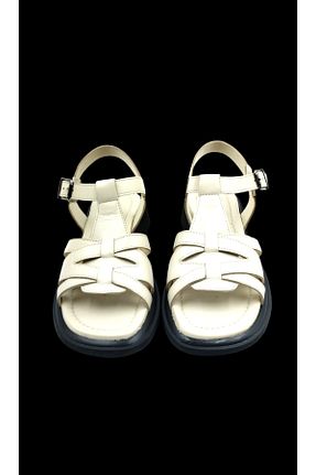 صندل بژ زنانه پاشنه تخت Escarpinshoes - کد 940264817
