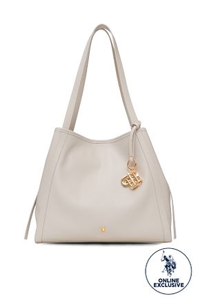 کیف دوشی طوسی زنانه چرم مصنوعی U.S. Polo Assn. - کد 944364882