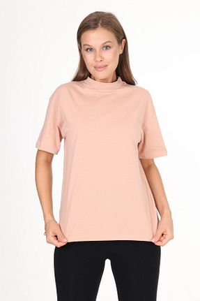 تیشرت بژ زنانه رگولار Tight Lady - کد 850043330