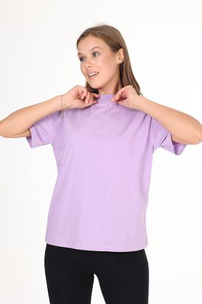تیشرت بنفش زنانه رگولار Tight Lady - کد 850053871