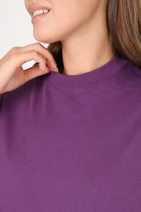 تیشرت بنفش زنانه رگولار Tight Lady - کد 850074882