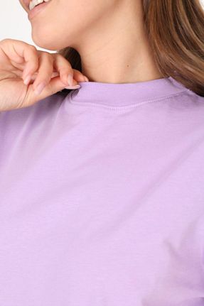 تیشرت بنفش زنانه رگولار Tight Lady - کد 850053871