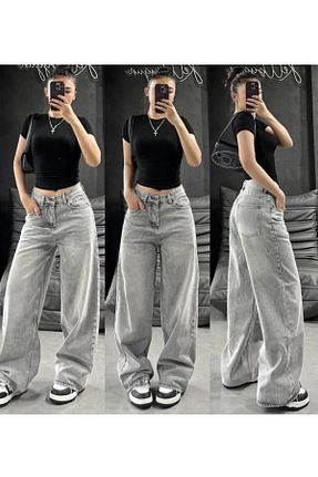 شلوار طوسی زنانه بافتنی EDVESS - کد 905315553