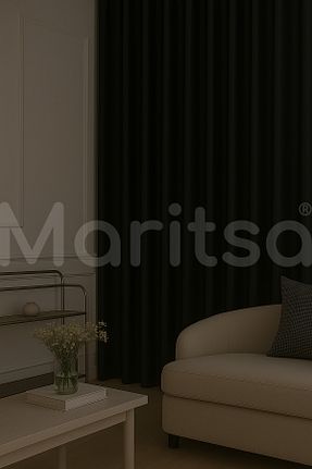 پرده زمینه قهوه ای پلی استر MARİTSA - کد 219415662